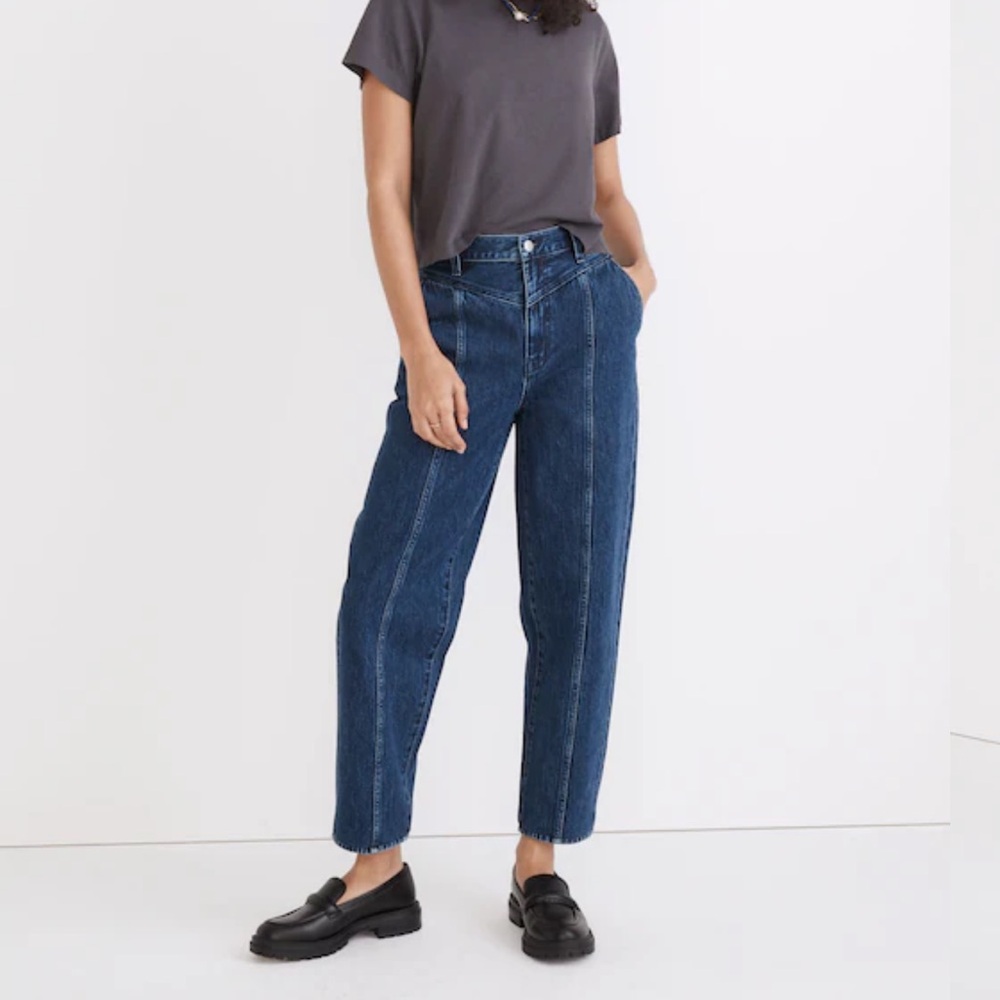 NWOT Madewell High Rise Rigid Balloon Jeans in Sanford Wash Women’s 24 - Picture 5 of 16